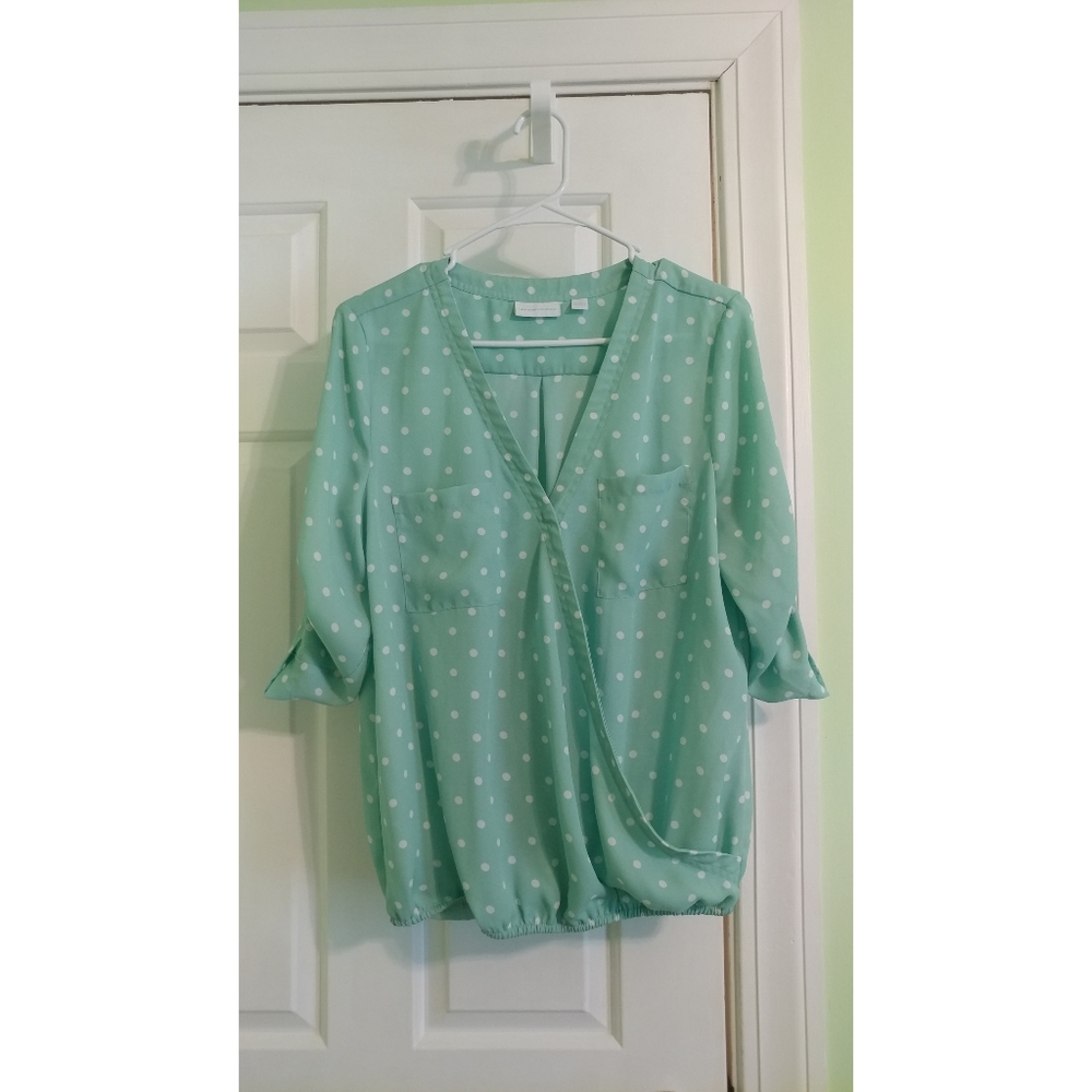 NWOT New York & Company Polka Dot Top